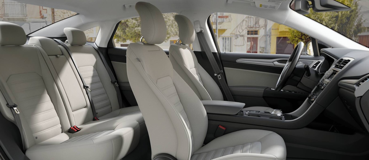 2019 Ford Fusion S White Interior